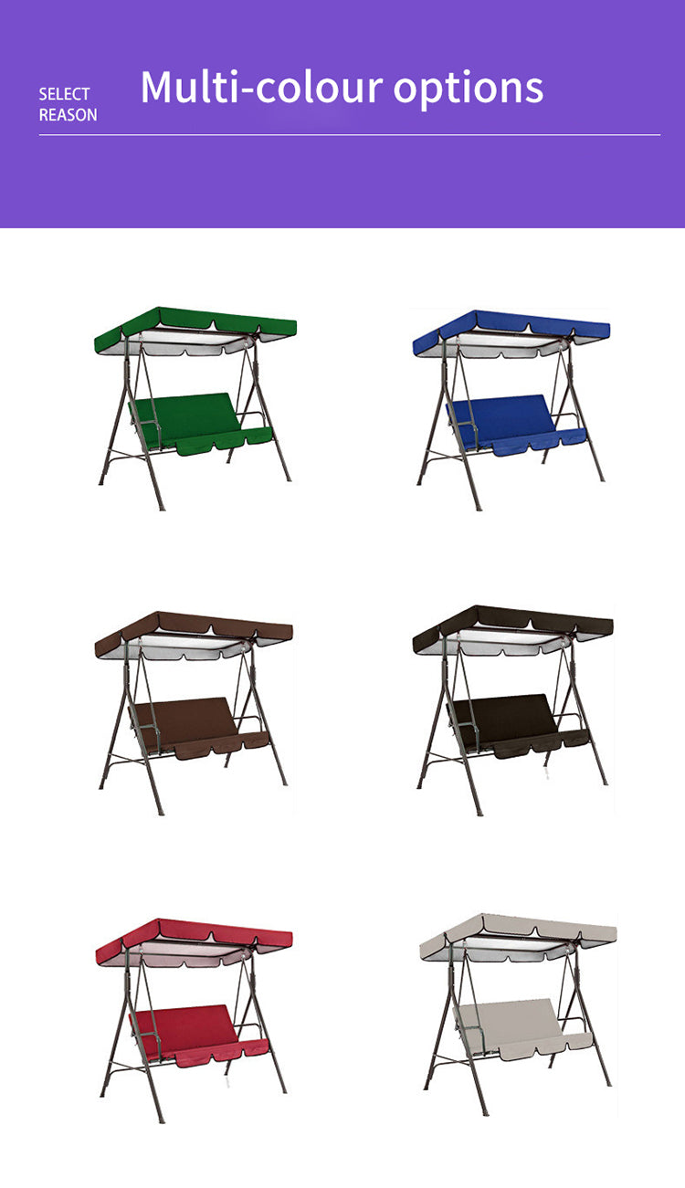 3-Seat Garden Patio Hanging Chair Cover Waterproof Sun Protection Swing Dust Cover Outdoor 3-Seat Garden Patio Hanging Chair Cover Waterproof Sun Protection Swing Dust Cover Outdoor