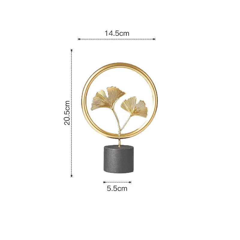 Nordic Gold Ginkgo Leaf Crafts Leaves Sculpture Luxury Decor Home Decoration Accessories Office 40869728551017