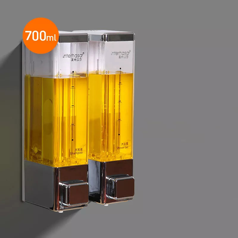 Wall Soap Dispenser Shower Dispenser Chrome Finish Square Liquid Soap Bottle Bathroom Accessories 40869821284457