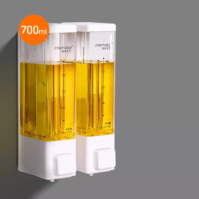 Wall Soap Dispenser Shower Dispenser Chrome Finish Square Liquid Soap Bottle Bathroom Accessories 40869821055081