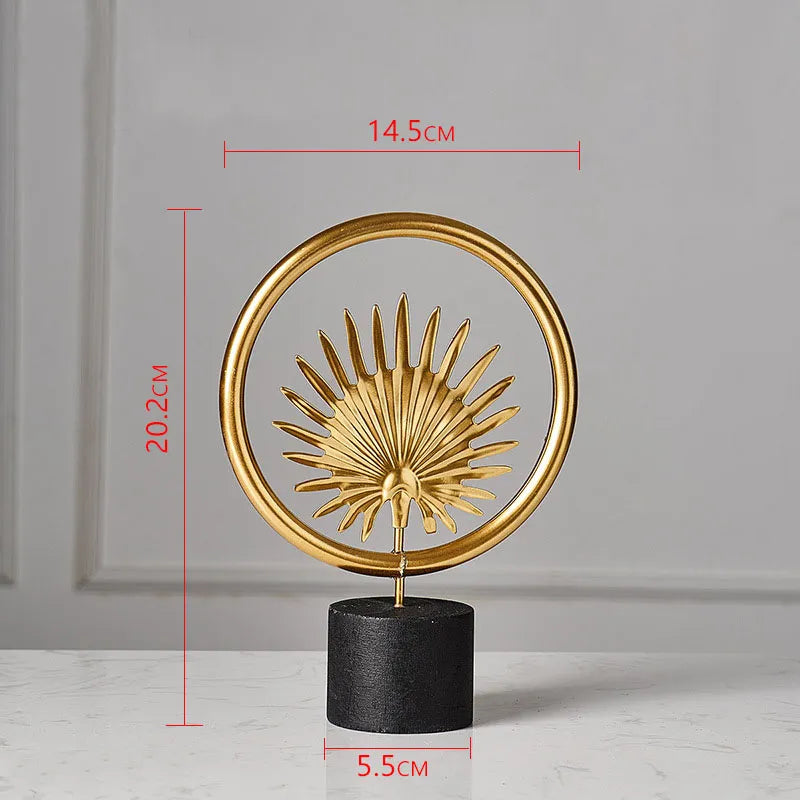 Nordic Gold Ginkgo Leaf Crafts Leaves Sculpture Luxury Decor Home Decoration Accessories Office 40869728583785