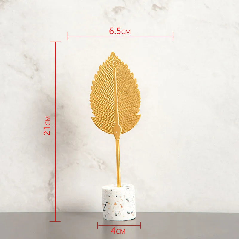 Nordic Gold Ginkgo Leaf Crafts Leaves Sculpture Luxury Decor Home Decoration Accessories Office 40869728682089