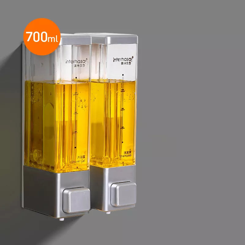 Wall Soap Dispenser Shower Dispenser Chrome Finish Square Liquid Soap Bottle Bathroom Accessories 40869821087849