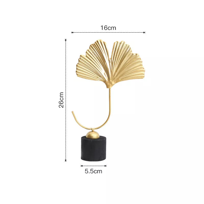 Nordic Gold Ginkgo Leaf Crafts Leaves Sculpture Luxury Decor Home Decoration Accessories Office 40869728485481