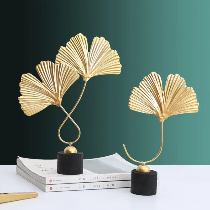 Nordic Gold Ginkgo Leaf Crafts Leaves Sculpture Luxury Decor Home Decoration Accessories Office Nordic Gold Ginkgo Leaf Crafts Leaves Sculpture Luxury Decor Home Decoration Accessories Office