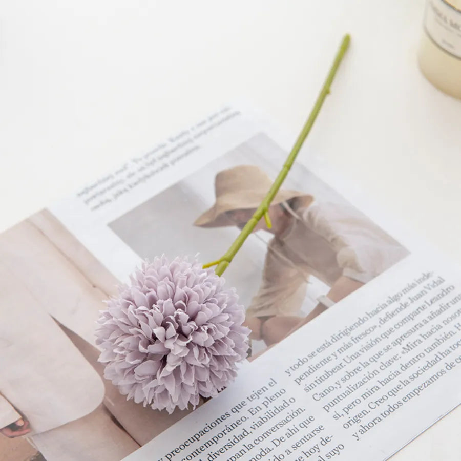 5Pcs Silk Ball Chrysanthemum Wedding Artificial Flower Christmas Decor Vase for Home Scrapbooking 40869729501289|40869729534057