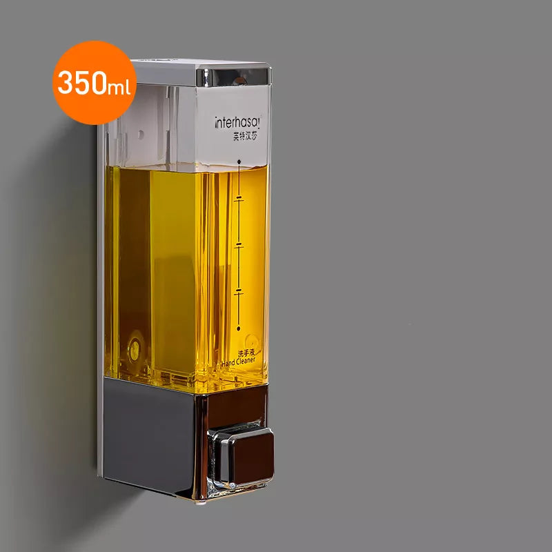 Wall Soap Dispenser Shower Dispenser Chrome Finish Square Liquid Soap Bottle Bathroom Accessories 40869820924009