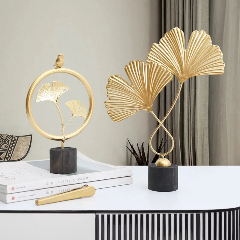 Nordic Gold Ginkgo Leaf Crafts Leaves Sculpture Luxury Decor Home Decoration Accessories Office Nordic Gold Ginkgo Leaf Crafts Leaves Sculpture Luxury Decor Home Decoration Accessories Office