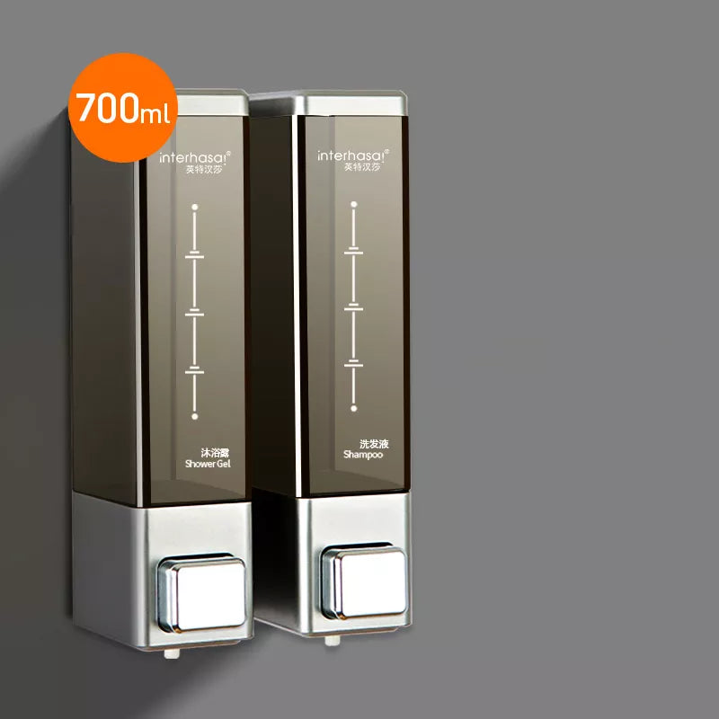 Wall Soap Dispenser Shower Dispenser Chrome Finish Square Liquid Soap Bottle Bathroom Accessories 40869821251689