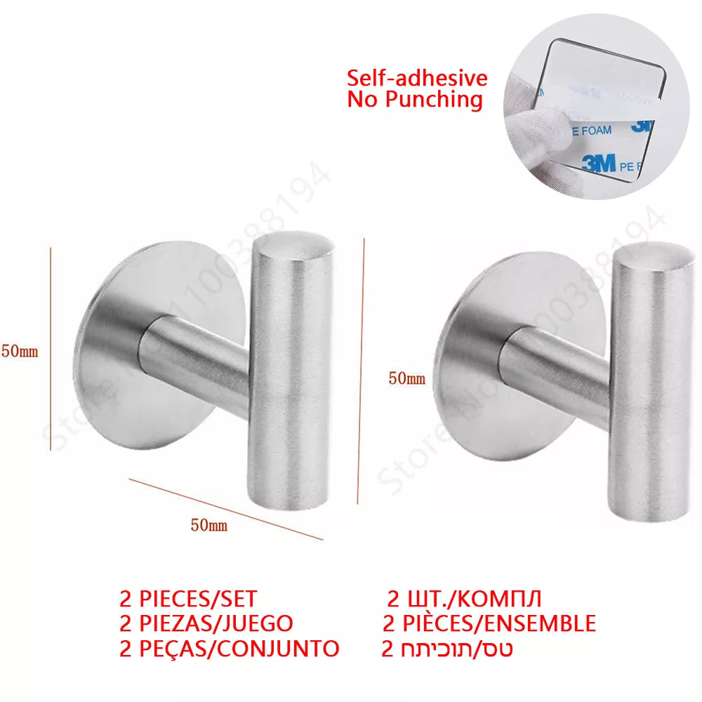 Toilet Towel Paper Holder Adhesive Black Silver Kitchen Roll Paper Stand Bathroom Accessories WC 40869820760169