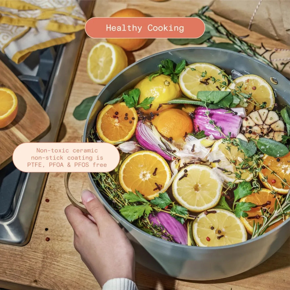 Saucepan 8 Quart Stock Pot Cookware Sesame Drew Dutch Oven Cooking Kitchen Dining Saucepan 8 Quart Stock Pot Cookware Sesame Drew Dutch Oven Cooking Kitchen Dining