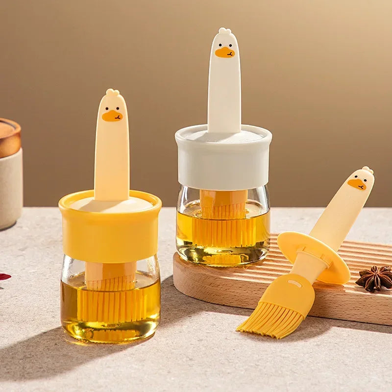Silicone Bottle Kitchen Pancake Baking Silicone Brush Heat-resistant Glass Oil Brush Bottle Bread Silicone Bottle Kitchen Pancake Baking Silicone Brush Heat-resistant Glass Oil Brush Bottle Bread