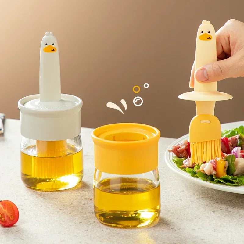 Silicone Bottle Kitchen Pancake Baking Silicone Brush Heat-resistant Glass Oil Brush Bottle Bread Silicone Bottle Kitchen Pancake Baking Silicone Brush Heat-resistant Glass Oil Brush Bottle Bread