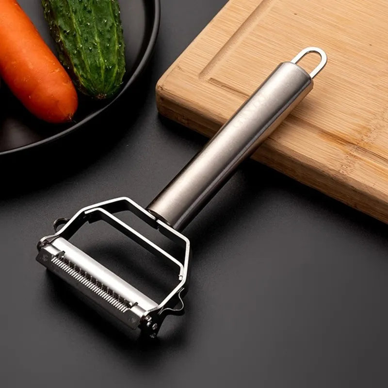 Kitchen Vegetable Peeler Stainless Steel Melon Planer Double-Head Peeler Fruit And Vegetable Peeler Kitchen Vegetable Peeler Stainless Steel Melon Planer Double-Head Peeler Fruit And Vegetable Peeler