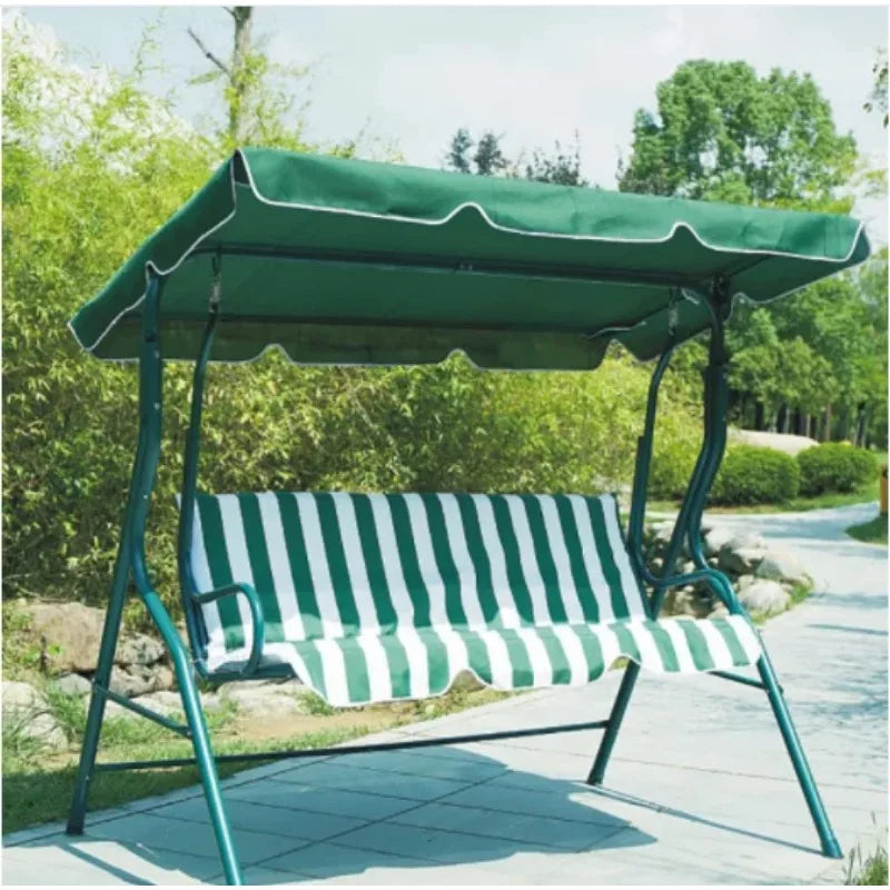 Vebreda 3-Seat Patio Outdoor Porch Swing Glider Chair with Canopy Green Vebreda 3-Seat Patio Outdoor Porch Swing Glider Chair with Canopy Green
