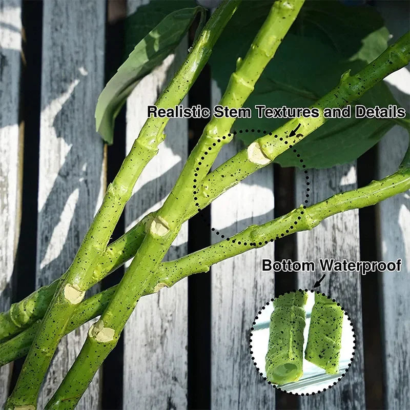 Hydrangea Artificial Flowers Real Touch Latex 19 inch Large Hydrangea for Home Decoration Hydrangea Artificial Flowers Real Touch Latex 19 inch Large Hydrangea for Home Decoration