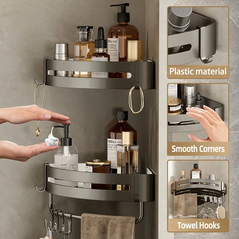 Bathroom Storage Wall Mount Corner Shelf Shower Holder Shampoo Organizer Bathroom Accessories Bathroom Storage Wall Mount Corner Shelf Shower Holder Shampoo Organizer Bathroom Accessories