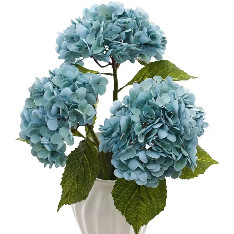 Hydrangea Artificial Flowers Real Touch Latex 19 inch Large Hydrangea for Home Decoration Hydrangea Artificial Flowers Real Touch Latex 19 inch Large Hydrangea for Home Decoration