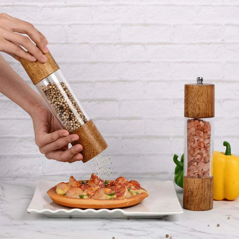 Wooden Pepper Mill Manual Salt Spice Grinder With Adjustable Ceramic Core Pepper Grinder Kitchen Wooden Pepper Mill Manual Salt Spice Grinder With Adjustable Ceramic Core Pepper Grinder Kitchen