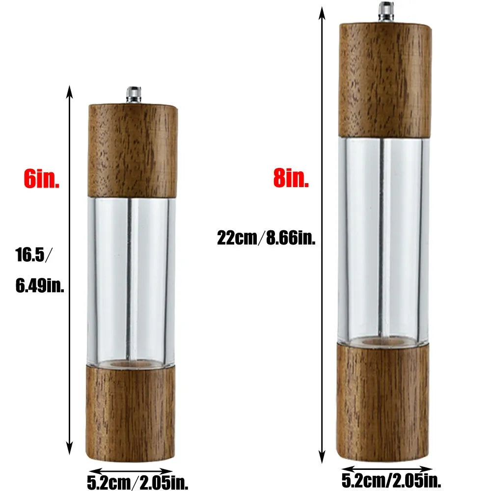 Wooden Pepper Mill Manual Salt Spice Grinder With Adjustable Ceramic Core Pepper Grinder Kitchen Wooden Pepper Mill Manual Salt Spice Grinder With Adjustable Ceramic Core Pepper Grinder Kitchen