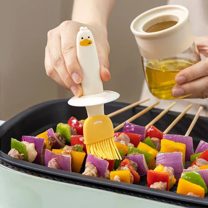 Silicone Bottle Kitchen Pancake Baking Silicone Brush Heat-resistant Glass Oil Brush Bottle Bread Silicone Bottle Kitchen Pancake Baking Silicone Brush Heat-resistant Glass Oil Brush Bottle Bread