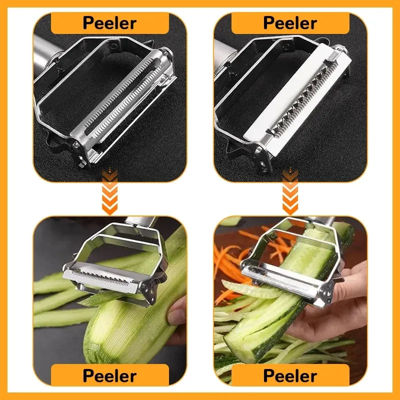 Kitchen Vegetable Peeler Stainless Steel Melon Planer Double-Head Peeler Fruit And Vegetable Peeler Kitchen Vegetable Peeler Stainless Steel Melon Planer Double-Head Peeler Fruit And Vegetable Peeler
