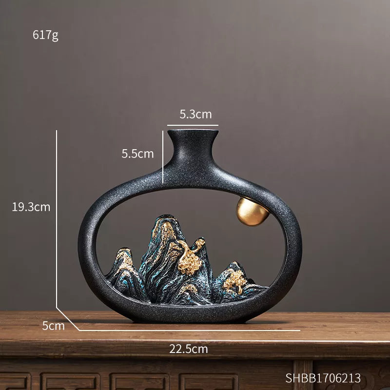 Creativity Japanese style wealth vase office Living room desktop decoration vases for home decor 40869728878697