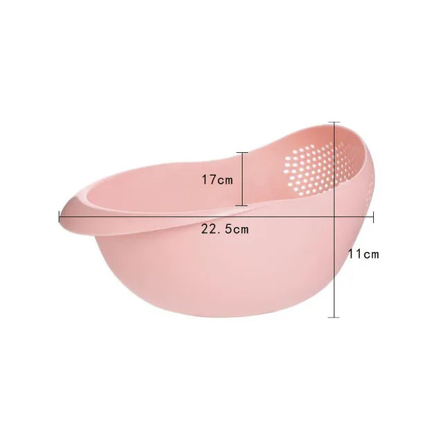 Plastic Colander Kitchen Drain Basket with Handles Rice Bowl Strainer Strainer Basket Sink Drain Kitchen 40869728092265