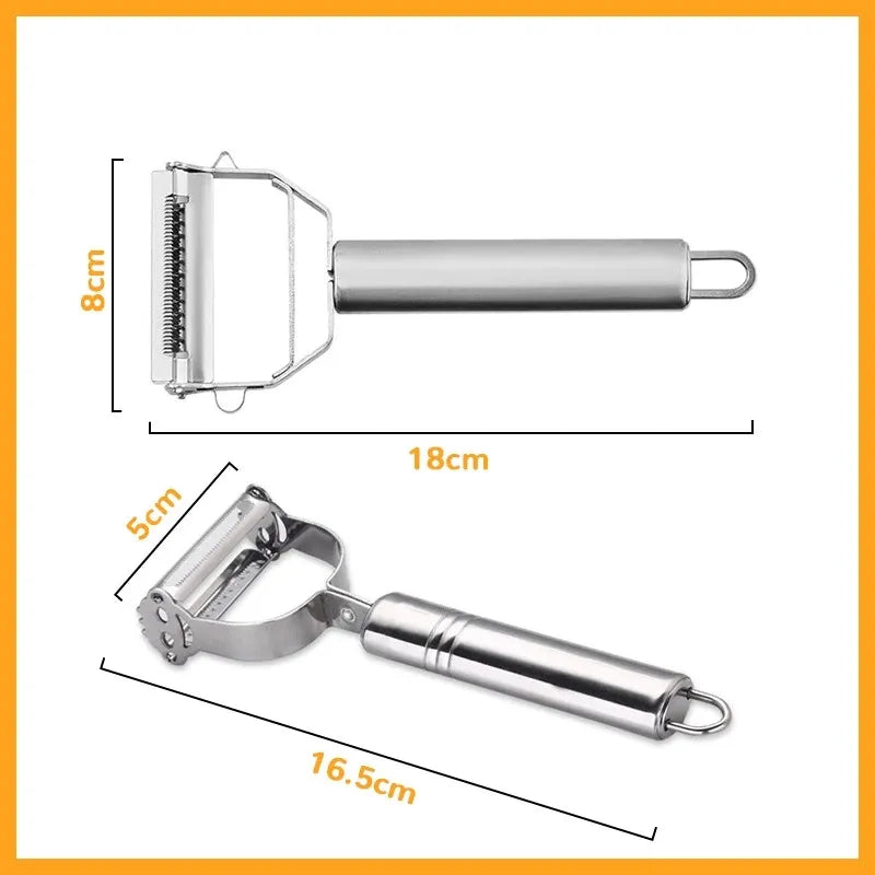 Kitchen Vegetable Peeler Stainless Steel Melon Planer Double-Head Peeler Fruit And Vegetable Peeler Kitchen Vegetable Peeler Stainless Steel Melon Planer Double-Head Peeler Fruit And Vegetable Peeler