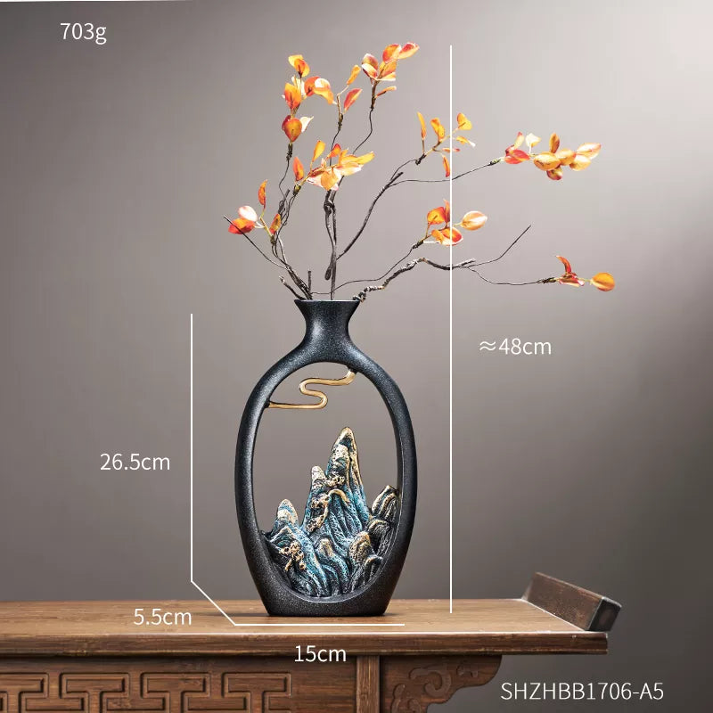 Creativity Japanese style wealth vase office Living room desktop decoration vases for home decor 40869729075305