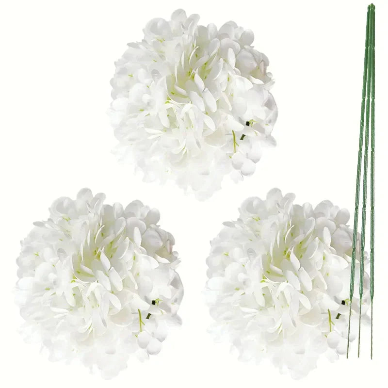 Hydrangea Artificial Flowers Real Touch Latex 19 inch Large Hydrangea for Home Decoration 40869734416489