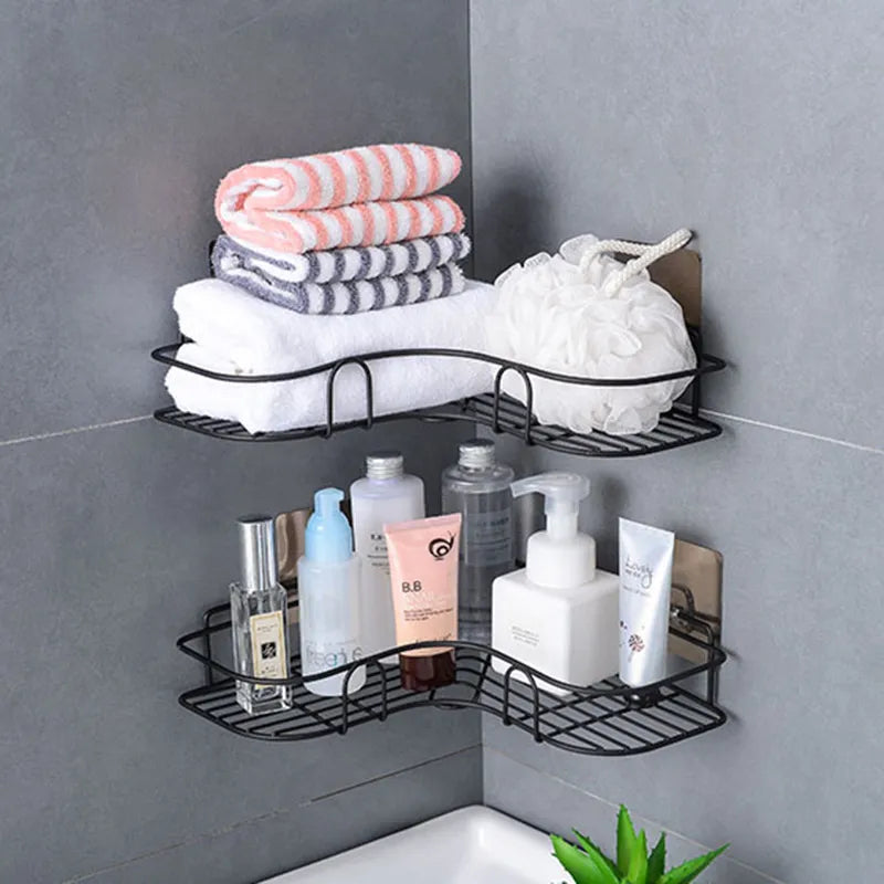 Bathroom Corner Storage Shelves Wall Mounted Rack Shampoo Storage Shelf Cosmetic Holder Metal Shelf Bathroom Corner Storage Shelves Wall Mounted Rack Shampoo Storage Shelf Cosmetic Holder Metal Shelf