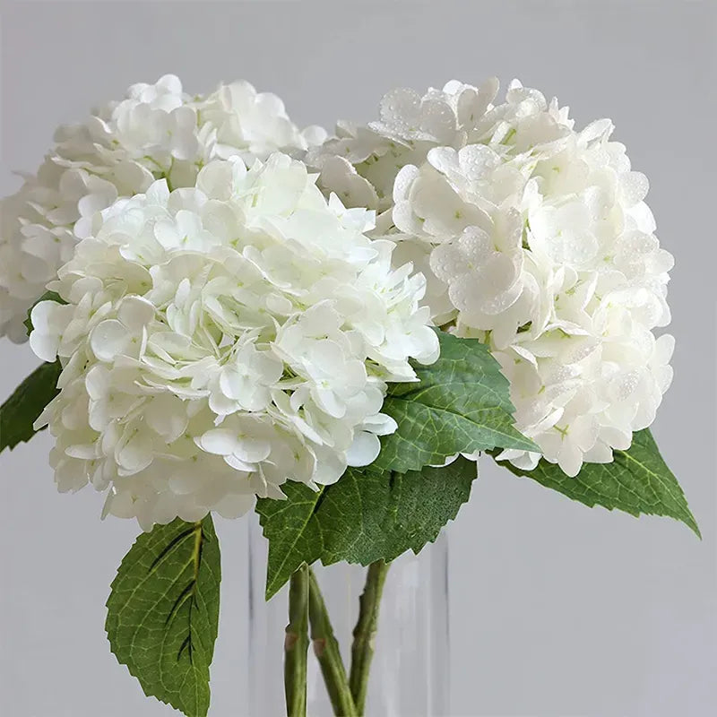 Hydrangea Artificial Flowers Real Touch Latex 19 inch Large Hydrangea for Home Decoration 40869733990505