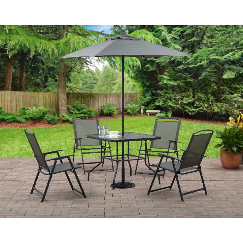 Albany Lane 6 Piece Outdoor Patio Dining Set, Grey  Garden Furniture Albany Lane 6 Piece Outdoor Patio Dining Set, Grey  Garden Furniture