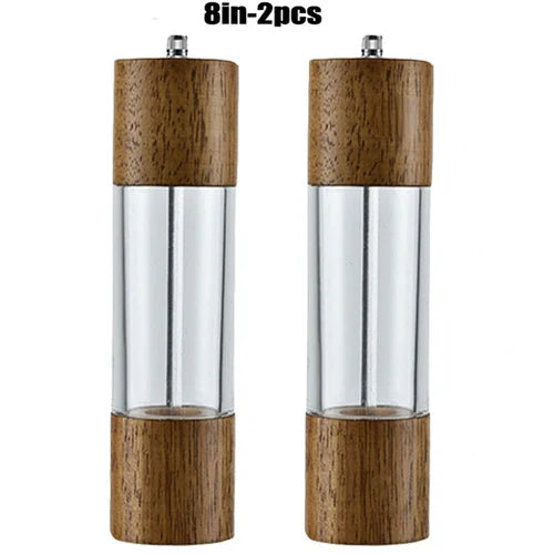 Wooden Pepper Mill Manual Salt Spice Grinder With Adjustable Ceramic Core Pepper Grinder Kitchen 40869729239145