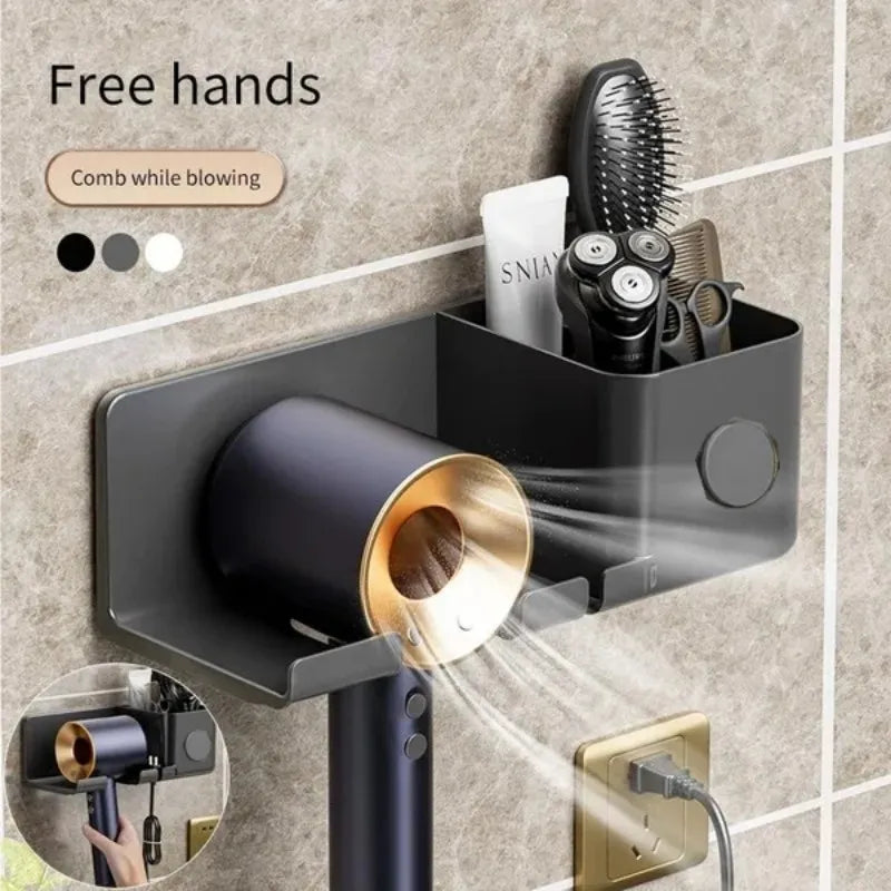 Hair Dryer Holder Home Bathroom Wall Stand Hair Dryer/Toothbrush/Comb/Toothpaste Hair Dryer Holder Home Bathroom Wall Stand Hair Dryer/Toothbrush/Comb/Toothpaste