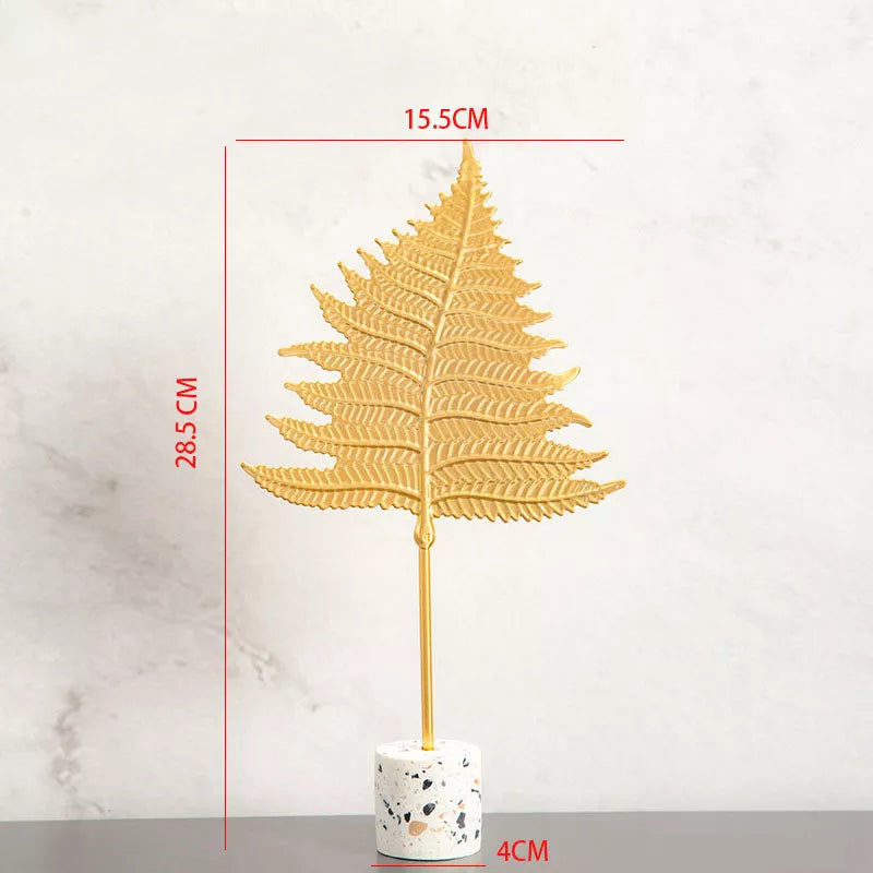 Nordic Gold Ginkgo Leaf Crafts Leaves Sculpture Luxury Decor Home Decoration Accessories Office 40869728747625