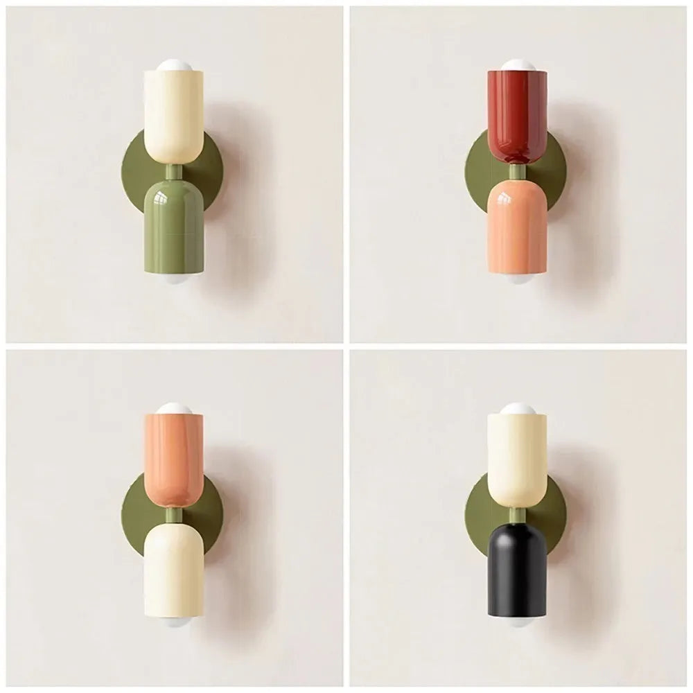 Nordic LED Wall Lamps Modern Minimalist Cream Double Head Lights Home decore Nordic LED Wall Lamps Modern Minimalist Cream Double Head Lights Home decore