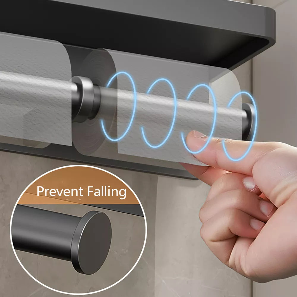 Large Toilet Paper Holder Wall-Mounted Paper Roll Holder Storage Toilet Organizer Bathroom Accessories Large Toilet Paper Holder Wall-Mounted Paper Roll Holder Storage Toilet Organizer Bathroom Accessories