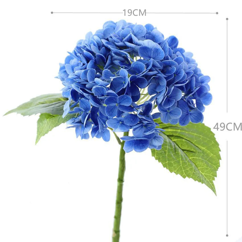 Hydrangea Artificial Flowers Real Touch Latex 19 inch Large Hydrangea for Home Decoration Hydrangea Artificial Flowers Real Touch Latex 19 inch Large Hydrangea for Home Decoration
