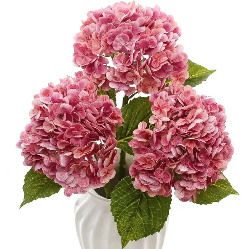 Hydrangea Artificial Flowers Real Touch Latex 19 inch Large Hydrangea for Home Decoration 40869734219881