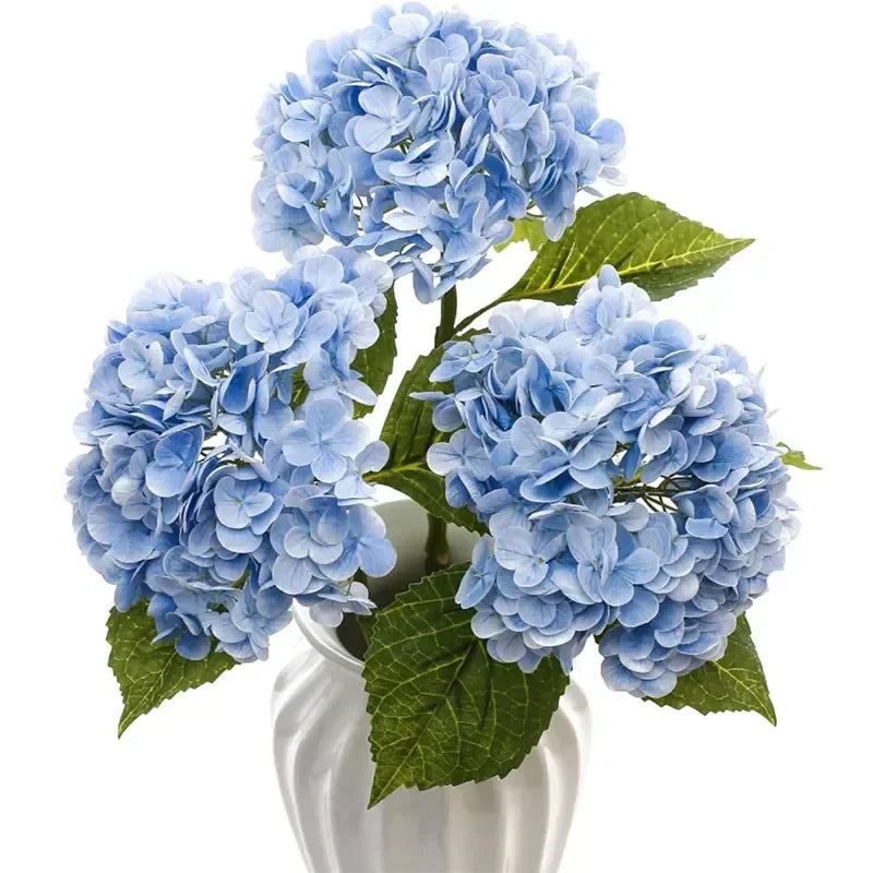 Hydrangea Artificial Flowers Real Touch Latex 19 inch Large Hydrangea for Home Decoration 40869734056041