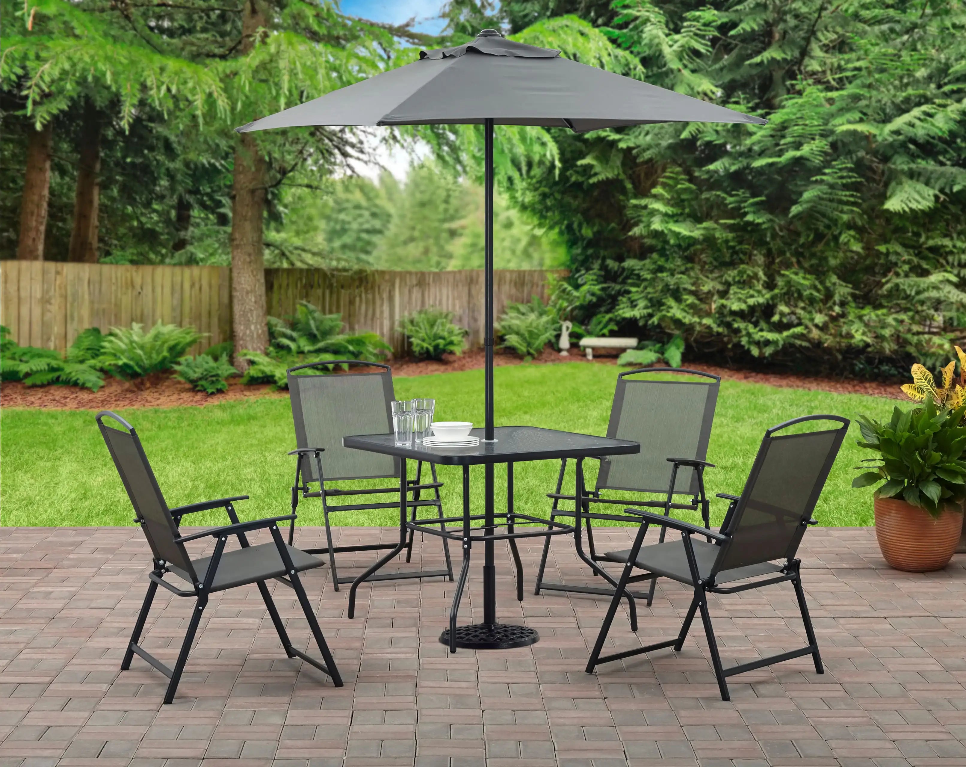 Albany Lane 6 Piece Outdoor Patio Dining Set, Grey  Garden Furniture 40870714638441
