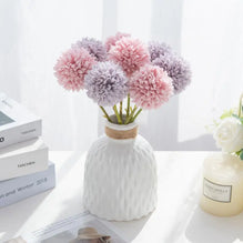5Pcs Silk Ball Chrysanthemum Wedding Artificial Flower Christmas Decor Vase for Home Scrapbooking