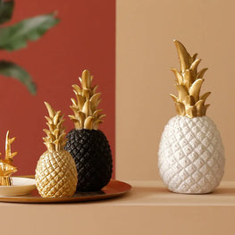 Style Resin Gold Pineapple Home Decor Cabinet Window Display Craft luxurious Table Home Decoration