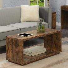 Mini Coffee Table for Wood Living Room Faux White Marble Modern Living Room Center